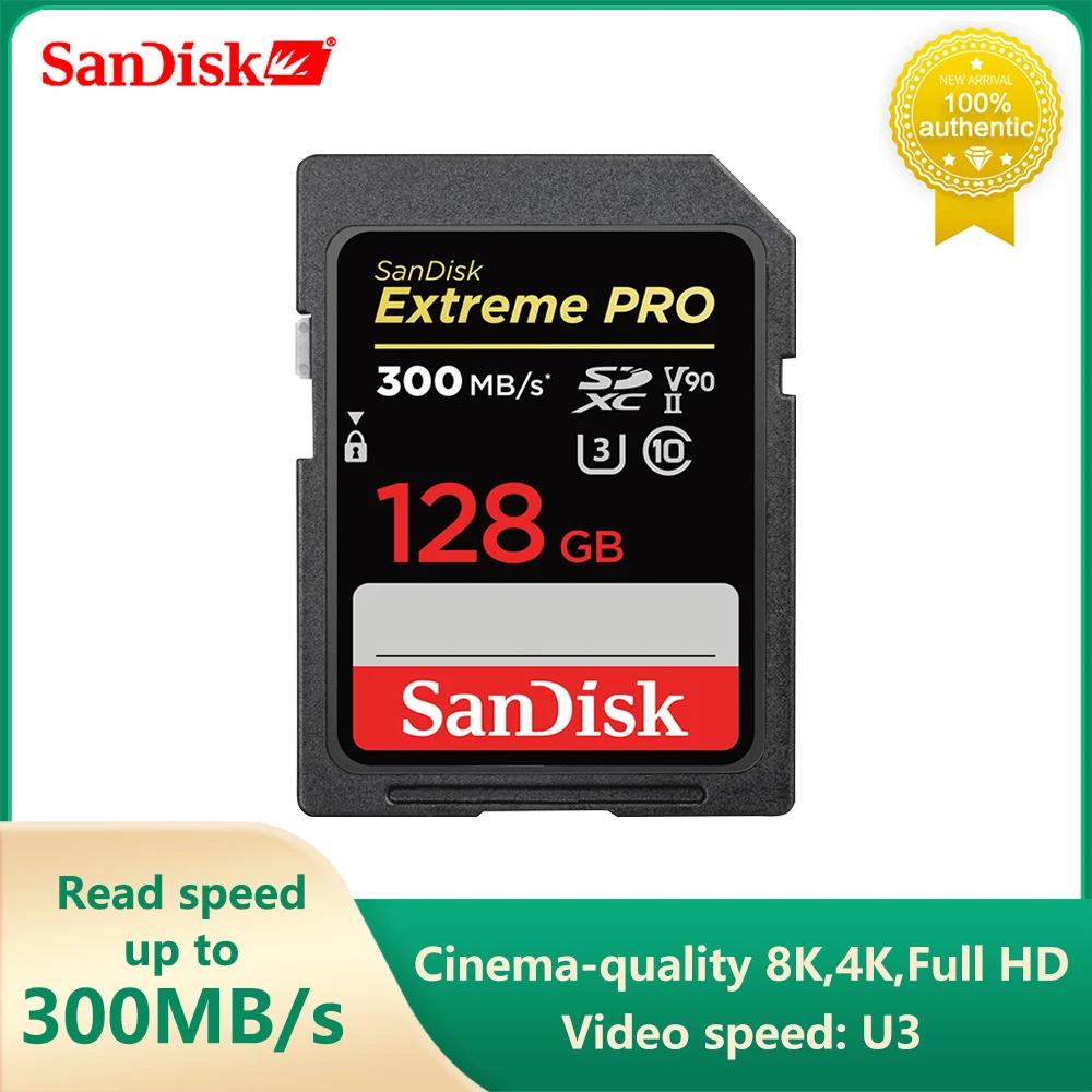 SanDisk ͽƮ  SDHC SDXC UHS-II ī, ī޶ 4K Ǯ HD ޸ ÷ SD ī, 300 MB/s, 128GB, 64GB, 32G, U3